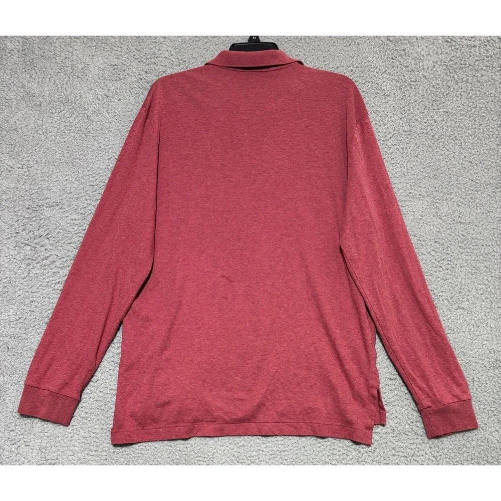 Polo Ralph Lauren Long Sleeve Polo Shirt Mens XL Red 100% Cotton